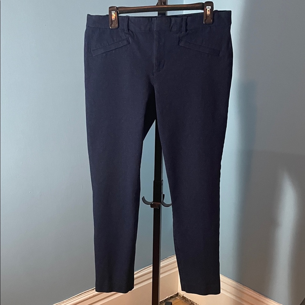 GAP Women's Paisley Navy Ankle Pants